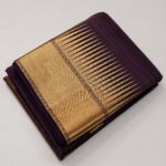 Teal Blue Tussar Silk Saree with Rich Gold Zari Border