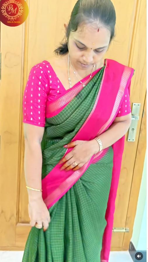 Multicolor Dola Silk Saree with Rich Black Zari Border