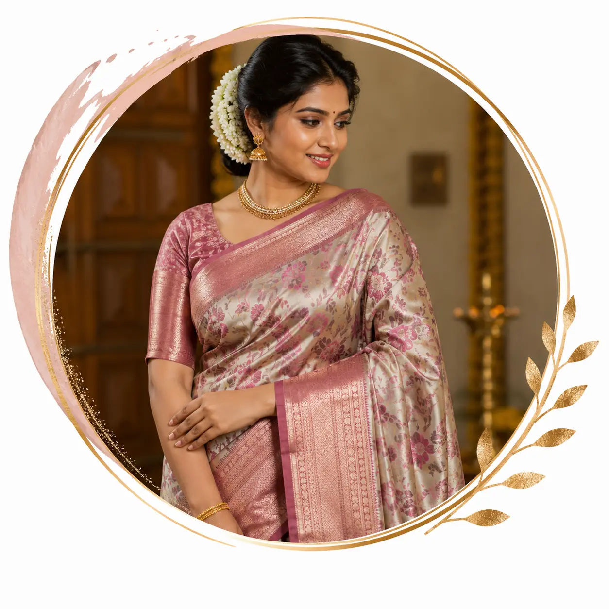 Chinon Crepe Silk Saree